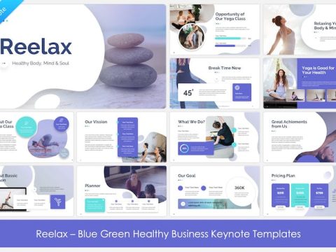 Reelax - Blue Green Healthy Business Keynote PK4TKGK