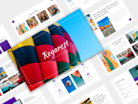 Regarest - Creative PowerPoint Template HTKEZZY