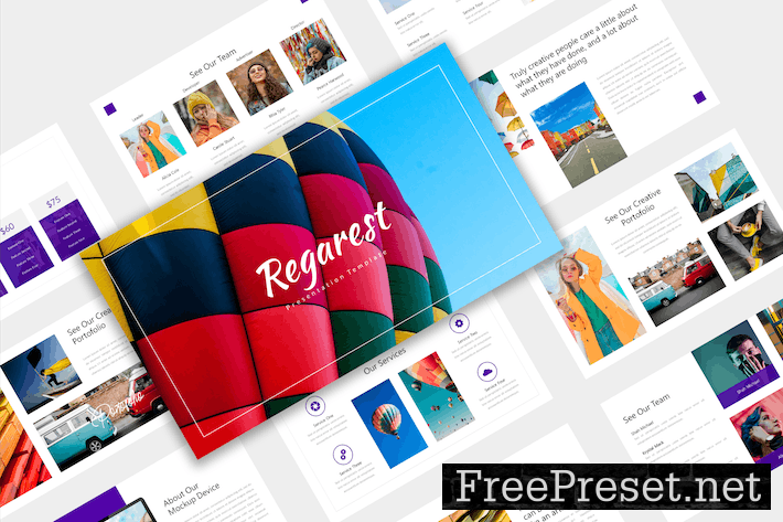 Regarest - Creative PowerPoint Template HTKEZZY