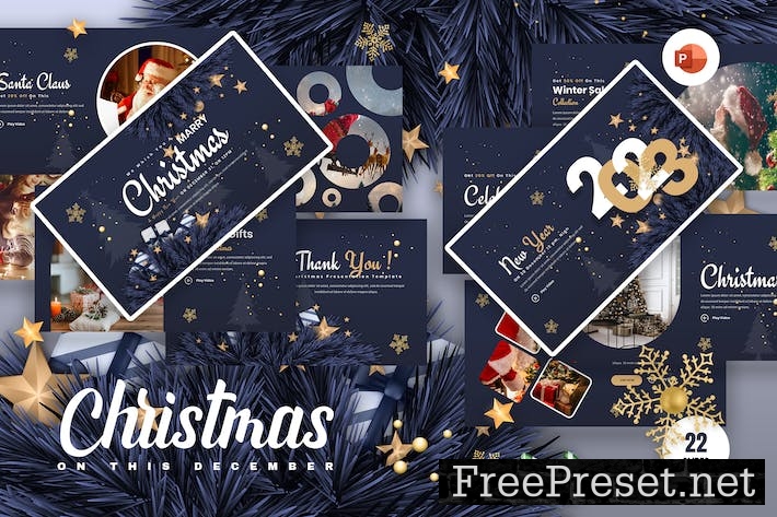 Rehod Christmass PowerPoint Presentation Template VW2TL3E