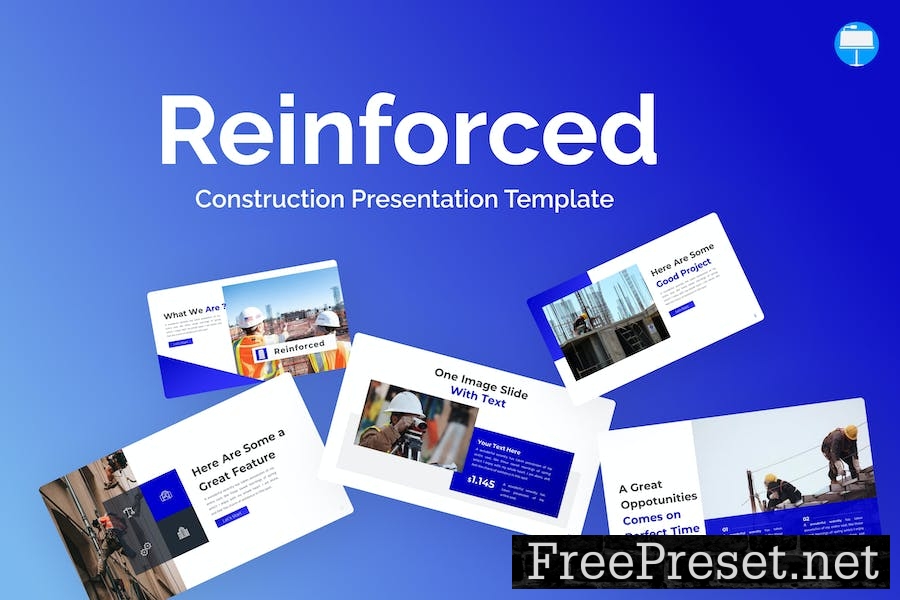 Reinforced Blue Modern Construction Keynote 28GRGGM