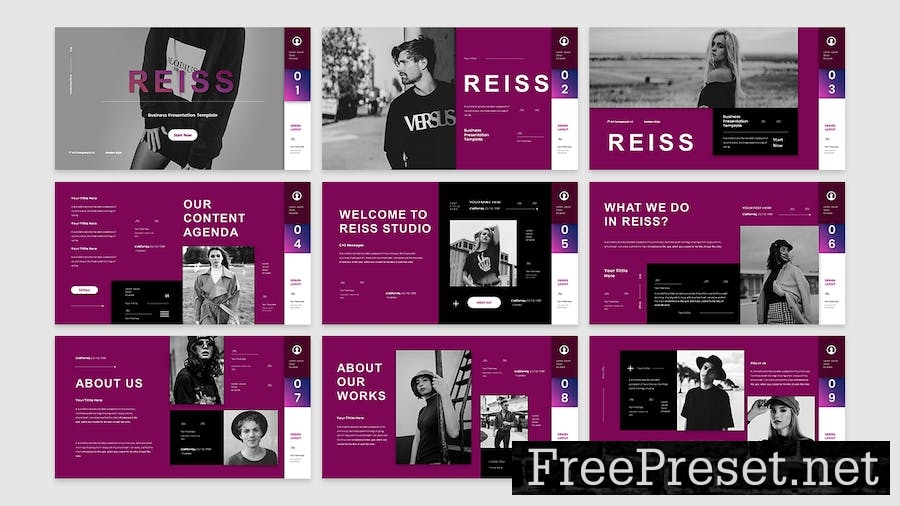 Reiss - Business Presentation Keynote Template GWBG8KD