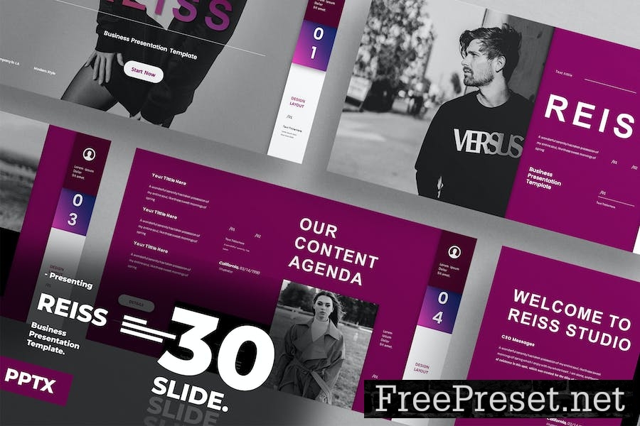 Reiss - Business Presentation Keynote Template GWBG8KD