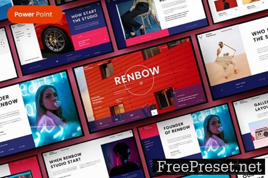 Renbow – Business PowerPoint Template NCD3HPE