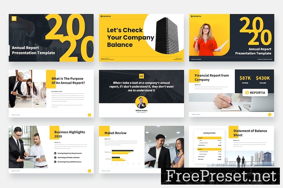Reportia - Annual Report Keynote Template H8W3S49