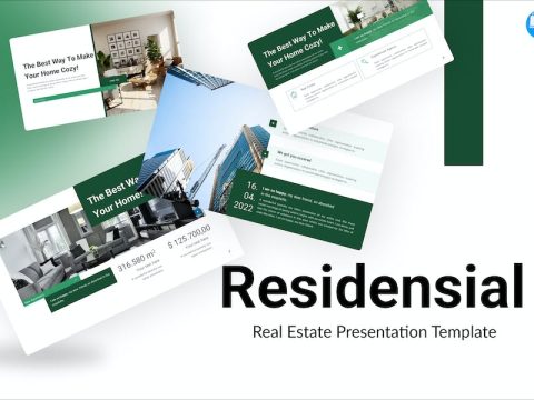 Residensial Green Simple Real Estate Keynote BLXAEDF