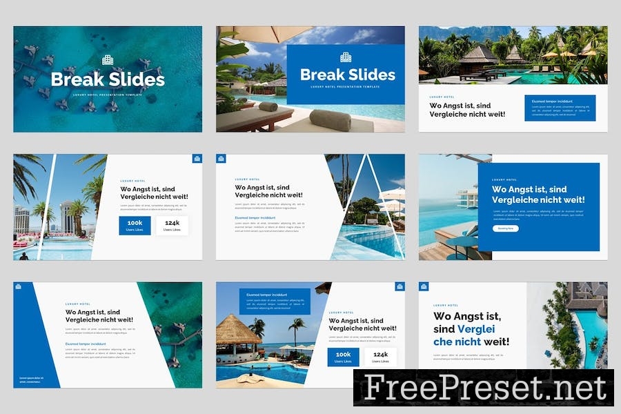 Resorts - Luxury Hotel Google Slides Template QUZQBNE