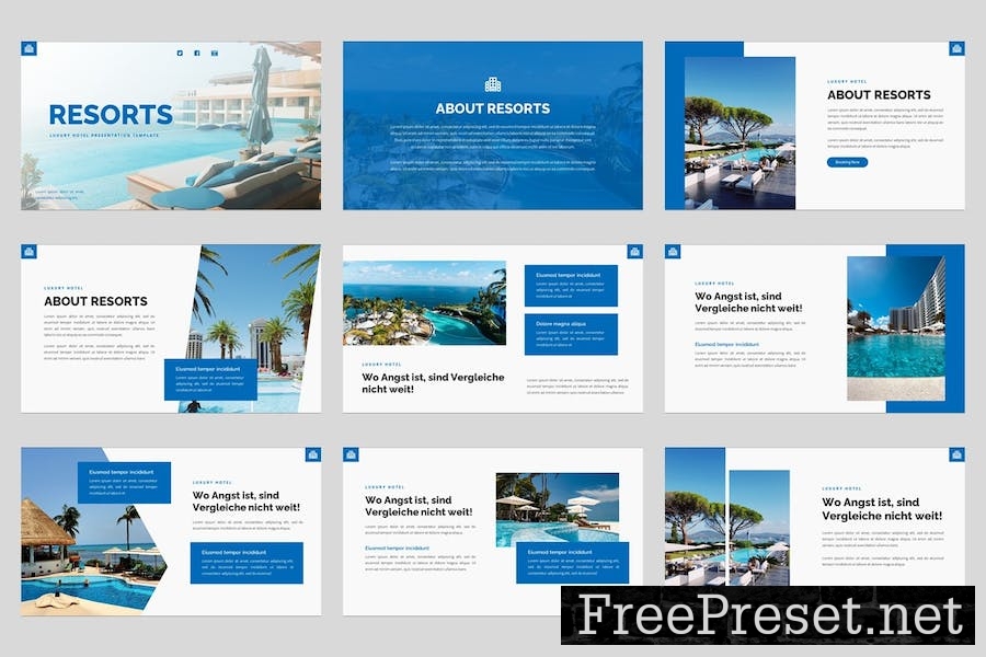 Resorts - Luxury Hotel Google Slides Template QUZQBNE