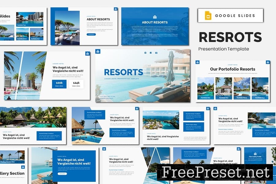 Resorts - Luxury Hotel Google Slides Template QUZQBNE