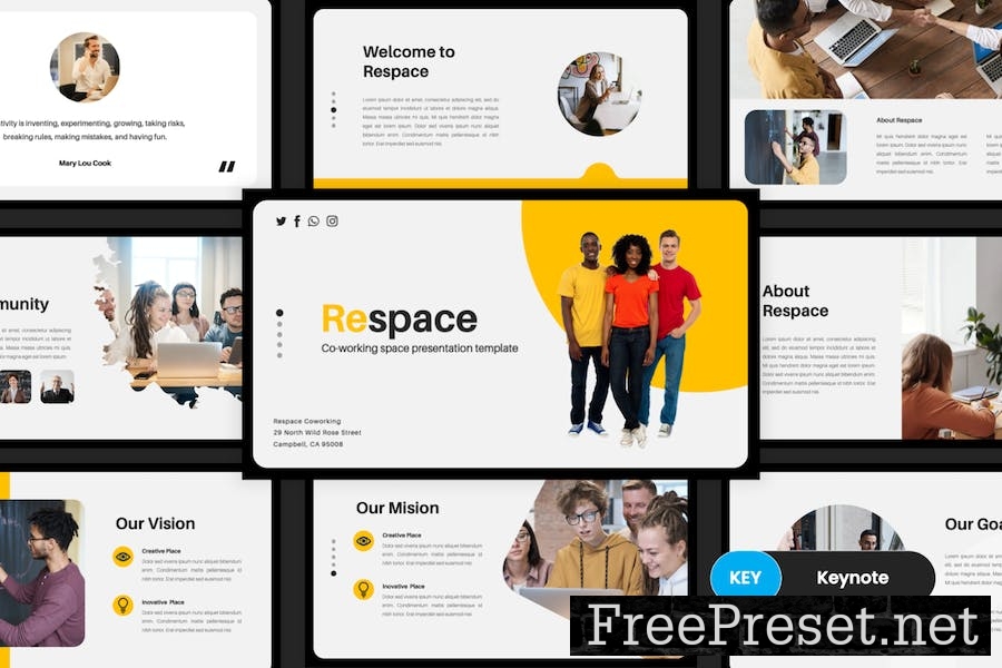 Respace - Coworking Space Keynote Template Z3JJBKC