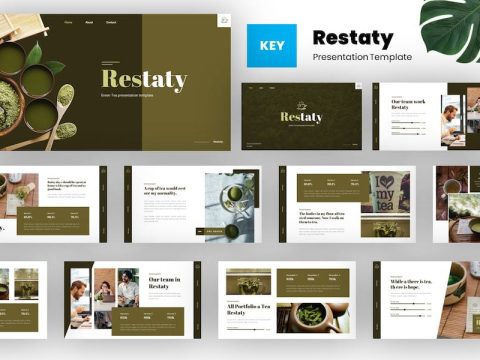 Restaty - Organic Tea Shop Keynote Template AVXXW5Q