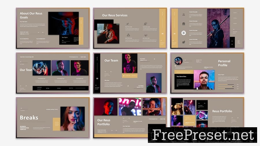 Reus - Business Presentation Keynote Template PF5F37G