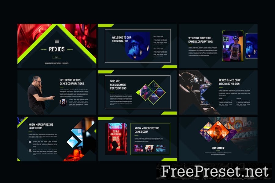 Rexios - Gaming Business Keynote Template 6SPZ4YA