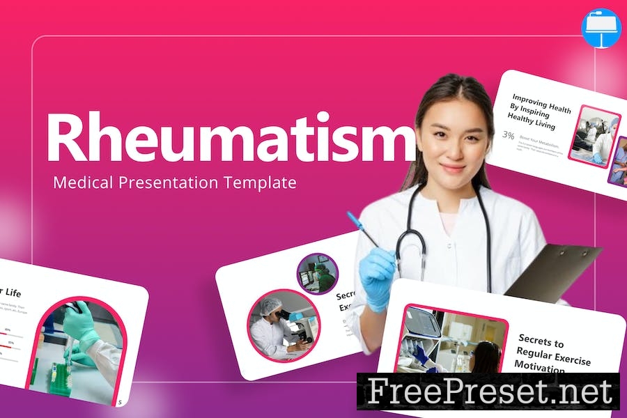 Rheumatism Pink Creative Medical Geometric Keynote XPCZN6Q