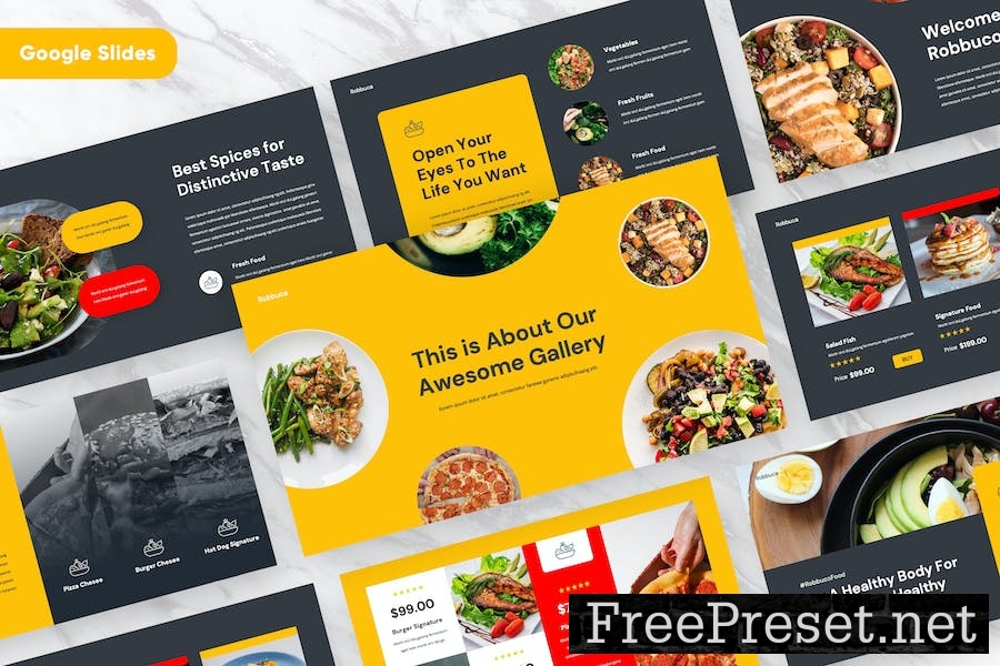 ROBBUCO - Food & Restaurant Google Slides Template PR49UHJ