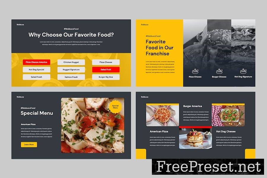 ROBBUCO - Food & Restaurant Keynote Template 7358U38