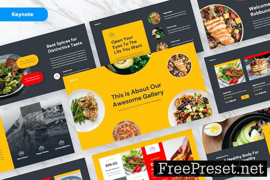 ROBBUCO - Food & Restaurant Keynote Template 7358U38