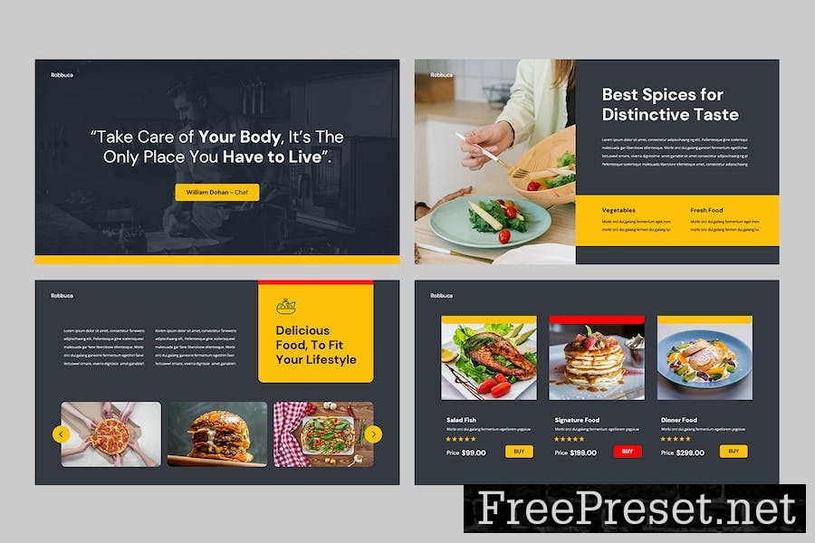 ROBBUCO - Food & Restaurant Powerpoint Template PG2GUP7