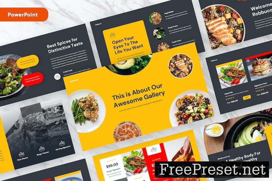 ROBBUCO - Food & Restaurant Powerpoint Template PG2GUP7