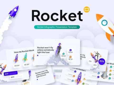 Rocket Infographic Google Slides Template YGUQQCL