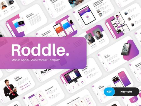 Roddle - Mobile App & SAAS Keynote Template H4ZYLSB