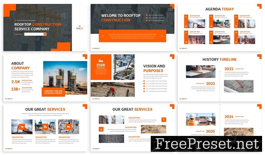 Rooftop - Construction Google Slide Template Z6SQVBQ