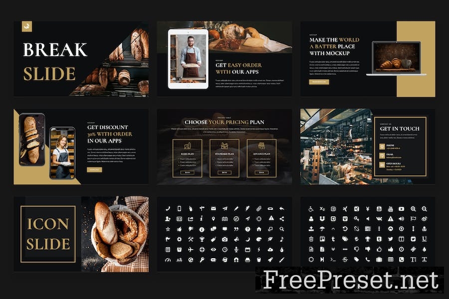 ROOTI - Bakery & Pastry Keynote Template ZK2LJAW