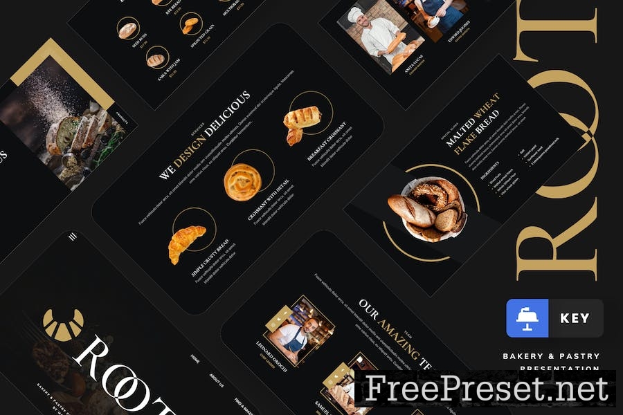 ROOTI - Bakery & Pastry Keynote Template ZK2LJAW