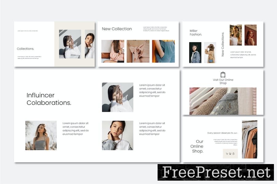 ROSE - Fashion Google Slides Template QNGQ679