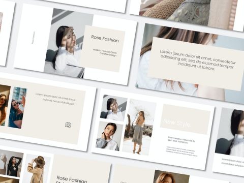 ROSE - Fashion Google Slides Template QNGQ679