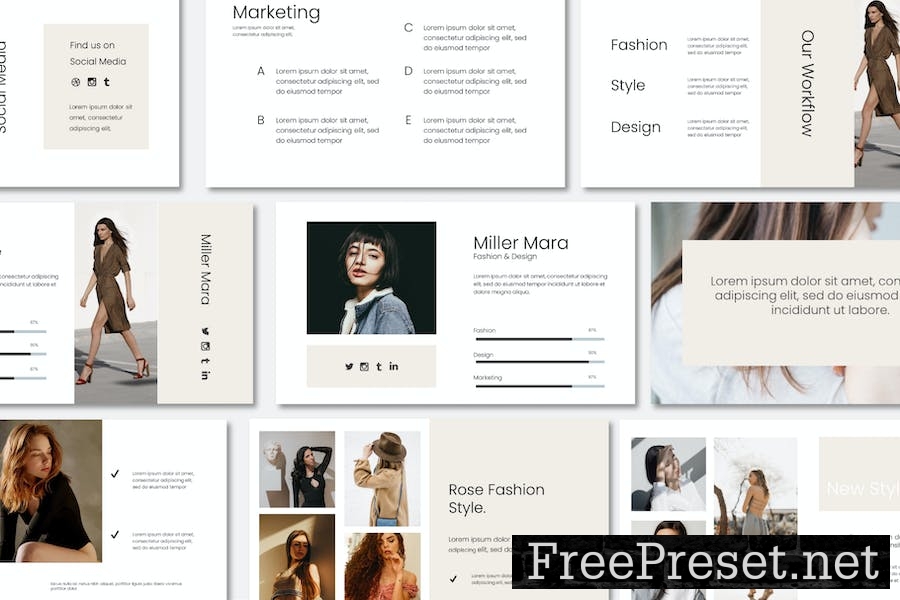 ROSE - Fashion Keynote Template H8JBXKM