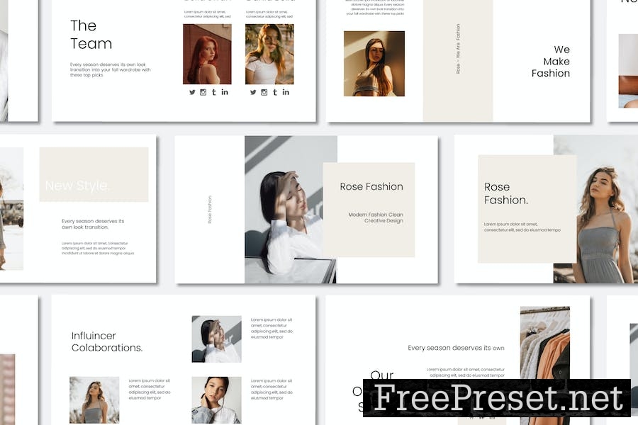 ROSE - Fashion Keynote Template H8JBXKM