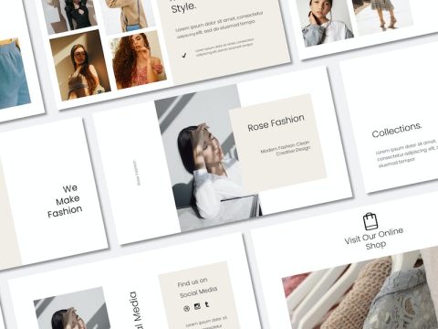 ROSE - Fashion Powerpoint Template L7DXWBL