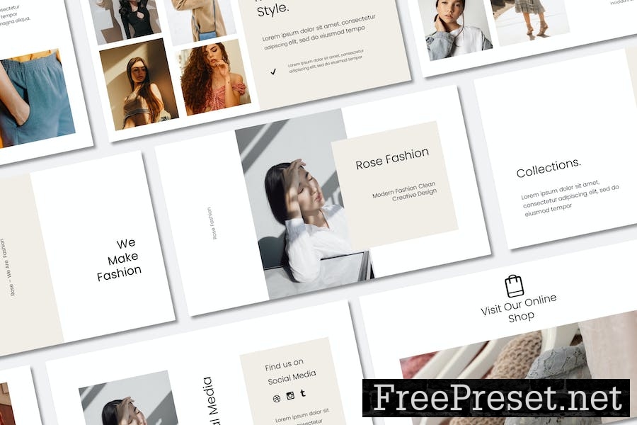 ROSE - Fashion Powerpoint Template L7DXWBL