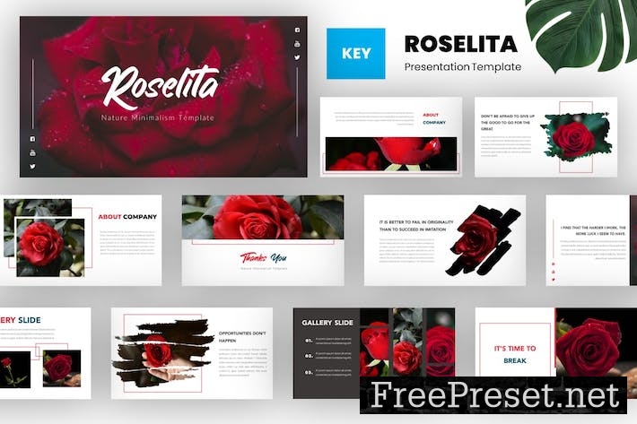 Roselita - Nature Minimalism Keynote Template B3524EB