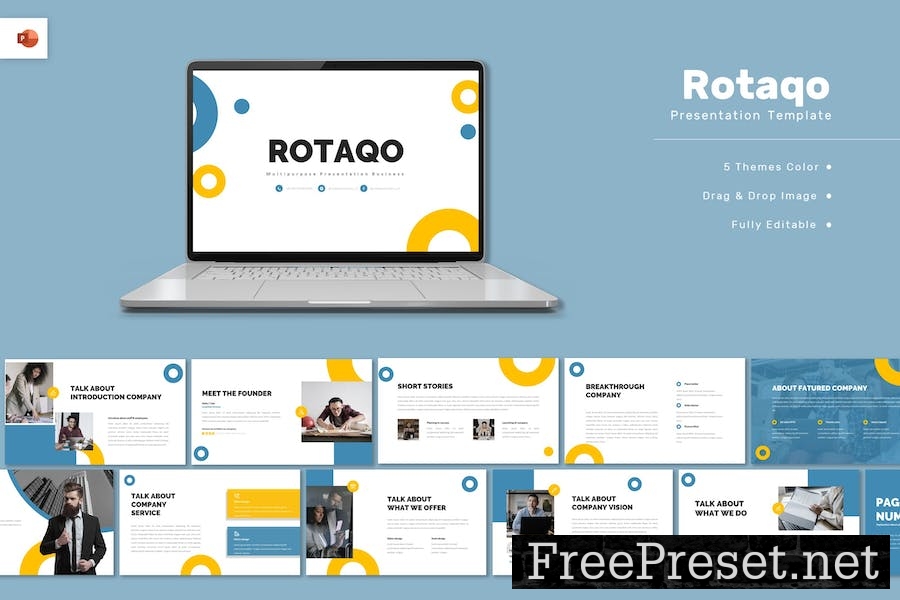 Rotaqo - Multipurpose Powerpoint Template W438LU7