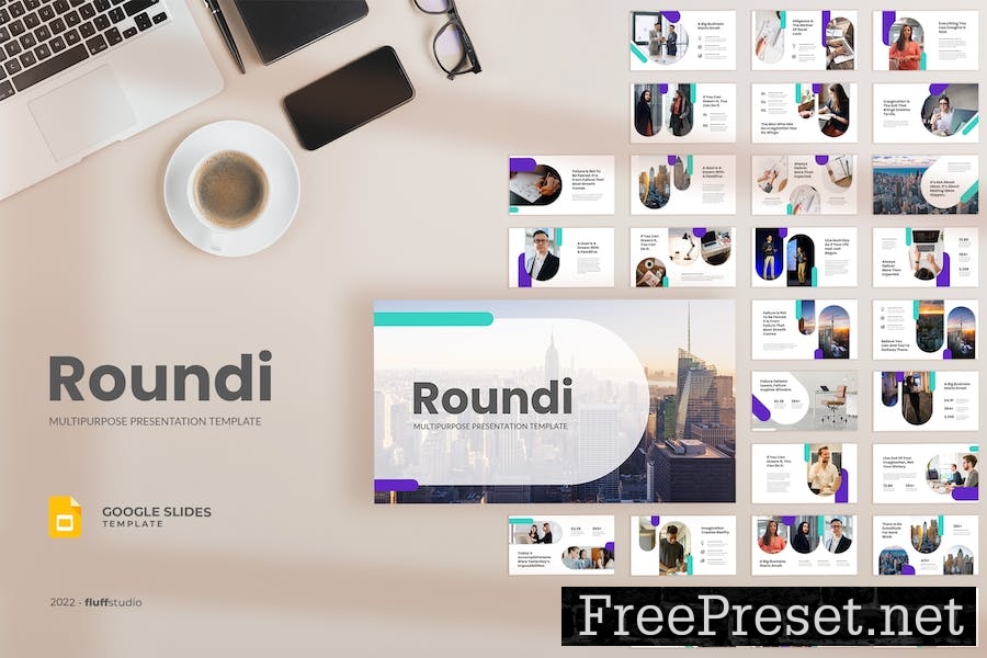 Roundi - Multipurpose Google Slides Template HJX7UWH