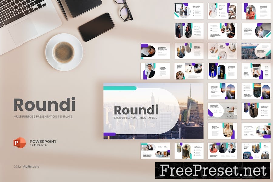 Roundi - Multipurpose PowerPoint Template VTXNVAF