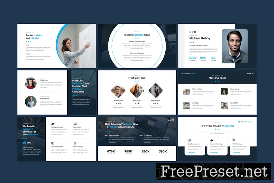 Routech - IT Solutions Keynote Template 5F4V4SP