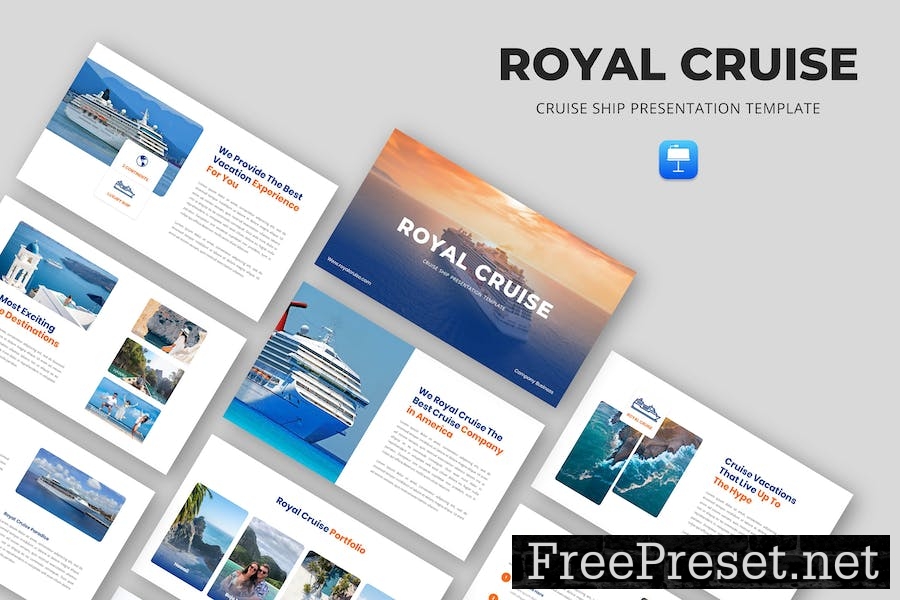 Royal Cruise - Cruise Ship Keynote Template 3EQS82Q