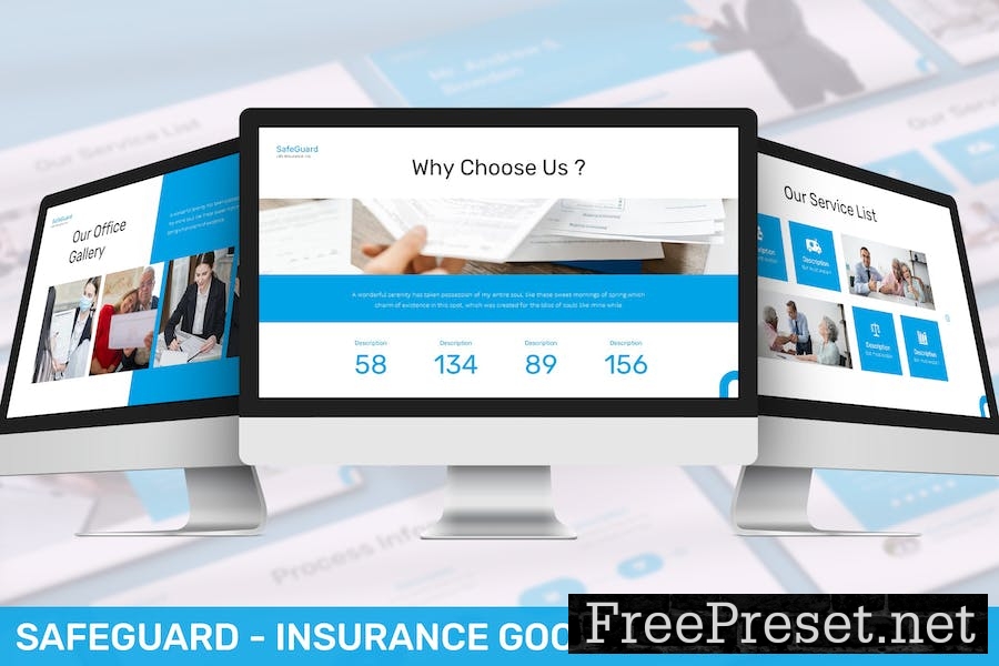 Safeguard - Insurance Google Slide Template 884GASW