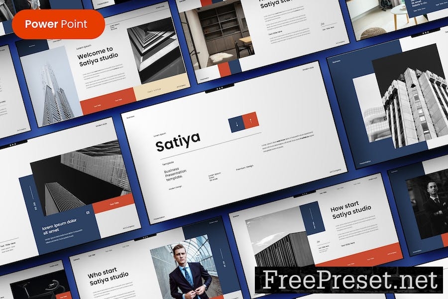 Satiya – Business PowerPoint Template 9W2TSW5