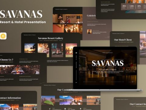 Savana - Hotel & Resort Google Slide Template TXKXX8P