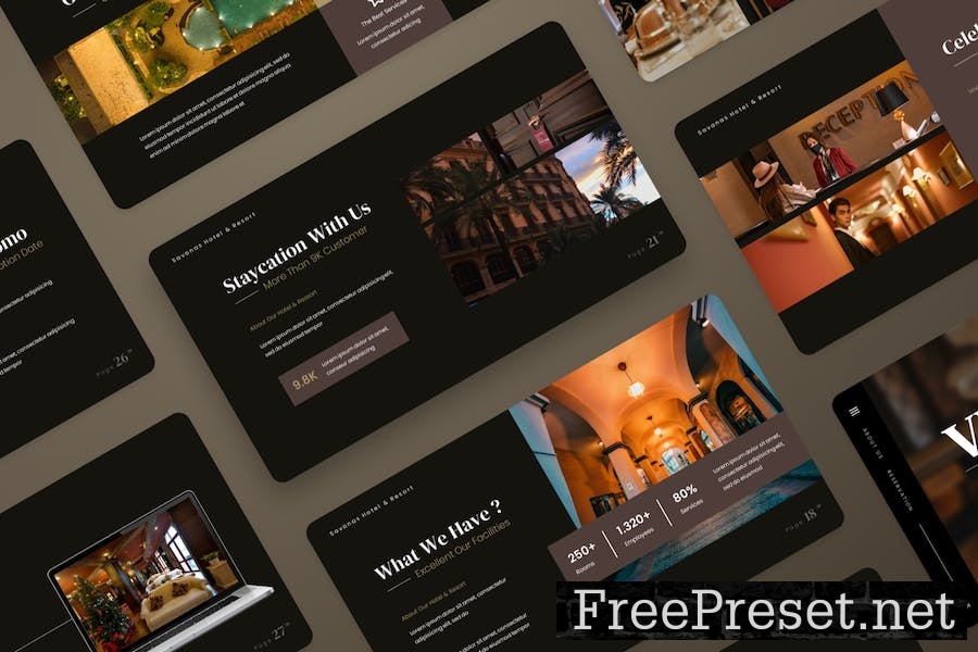 Savana - Hotel & Resort Powerpoint Template K3QRULK