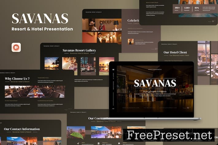 Savana - Hotel & Resort Powerpoint Template K3QRULK