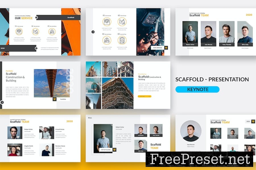 Scaffold – Construction Keynote Template D77RCF9