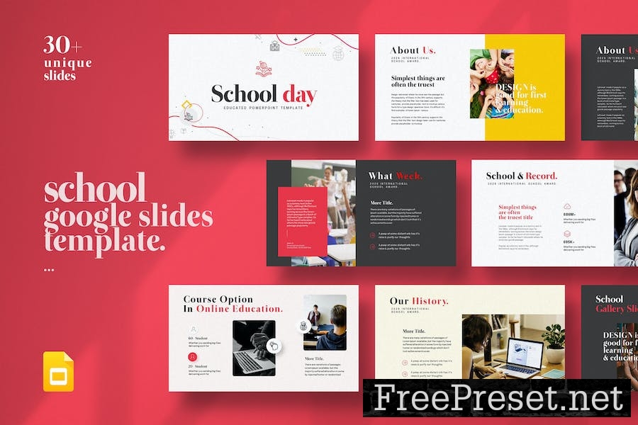 School Presentation Google Slides Template DYGW56L