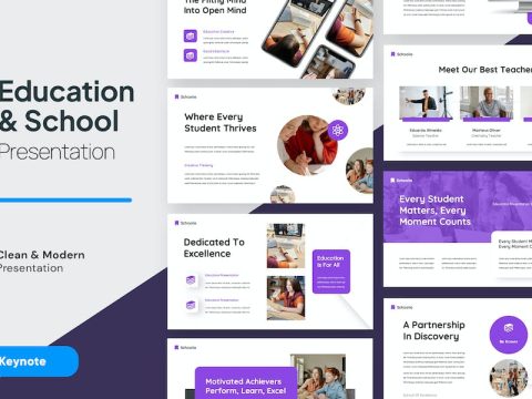 SCHOOLIO - Education & School Powerpoint 5FTWALK