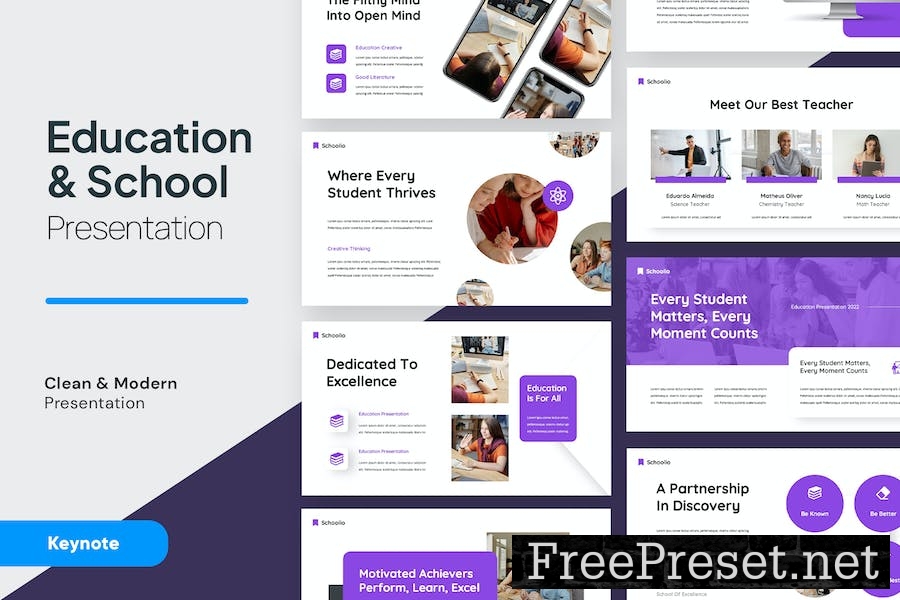 SCHOOLIO - Education & School Powerpoint 5FTWALK