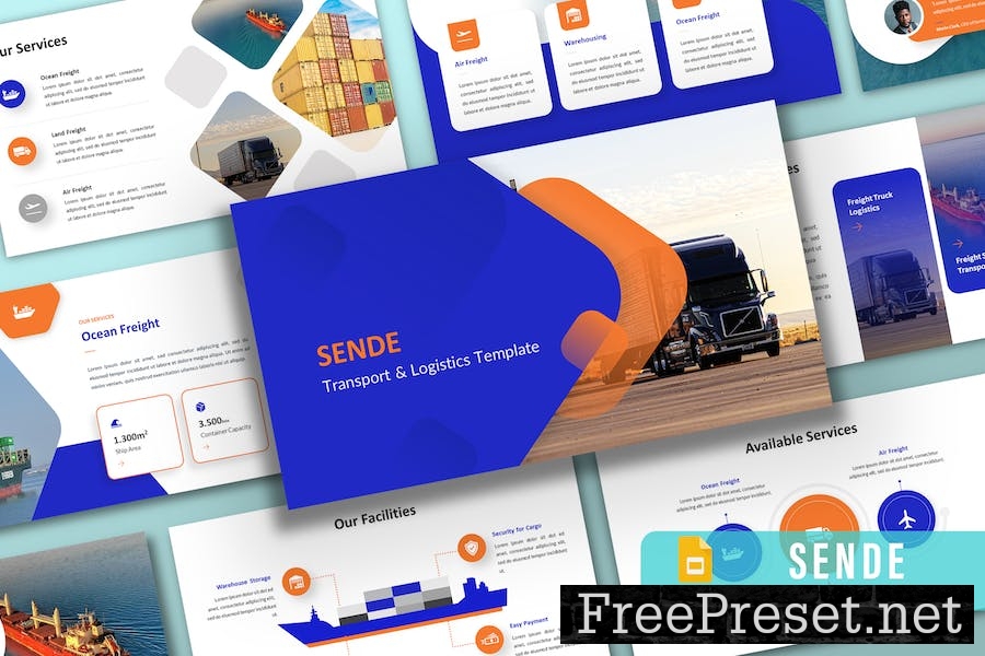 SENDE – Transportation Google Slide Template TFEQYDQ